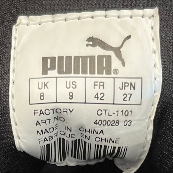 Vintage Puma runners with silver on black - Picture 5 of 5